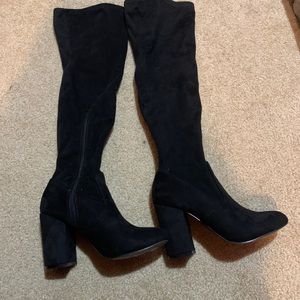 Knee high black boots